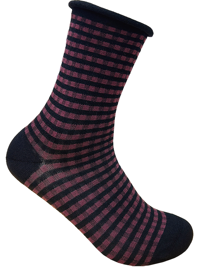 Women's Merino Crew Small Gingham