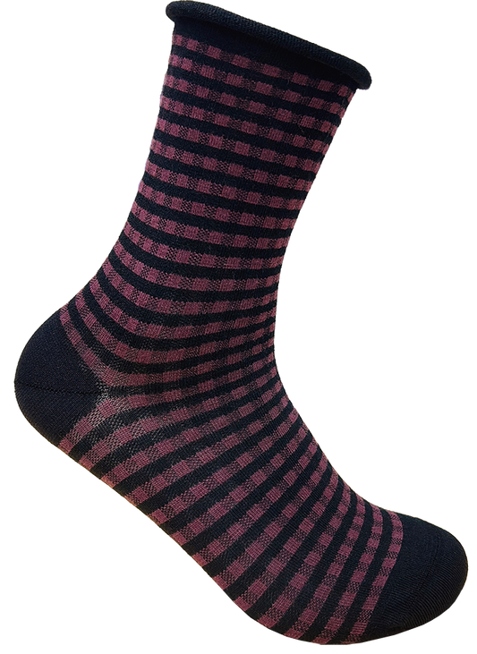 Women's Merino Crew Small Gingham