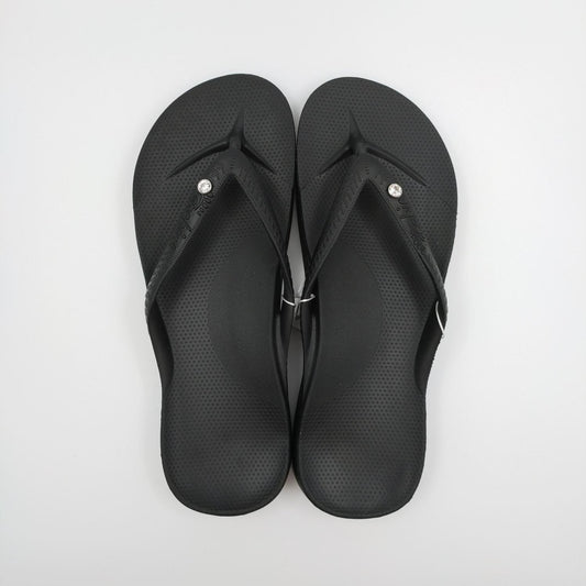 Archie's Jandals Black Crystal